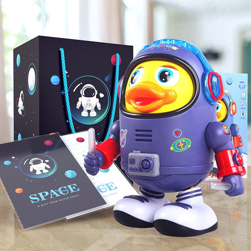 Luminous Dancing Duck - Interactive Space Toy With Music And Light