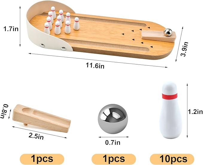 Mini Bowling - Wooden Bowling Alley For The Home